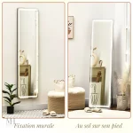 Miroir sur pied avec éclairage intégré