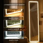 Miroir élégant sur pied pour décoration intérieure