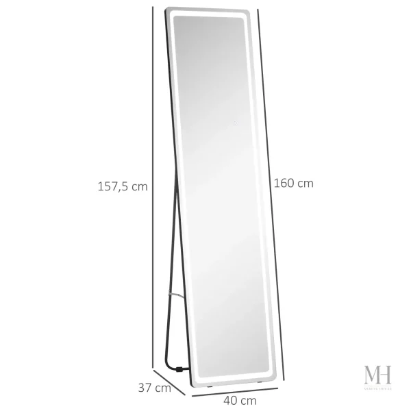 Miroir sur pied au design raffiné et pratique