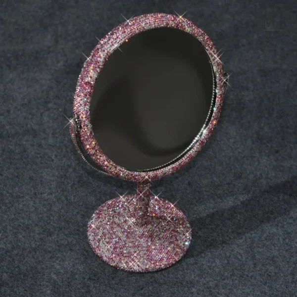 miroir-sur-pied-maquillage-1 Miroir sur pied pour maquillage avec strass brillants