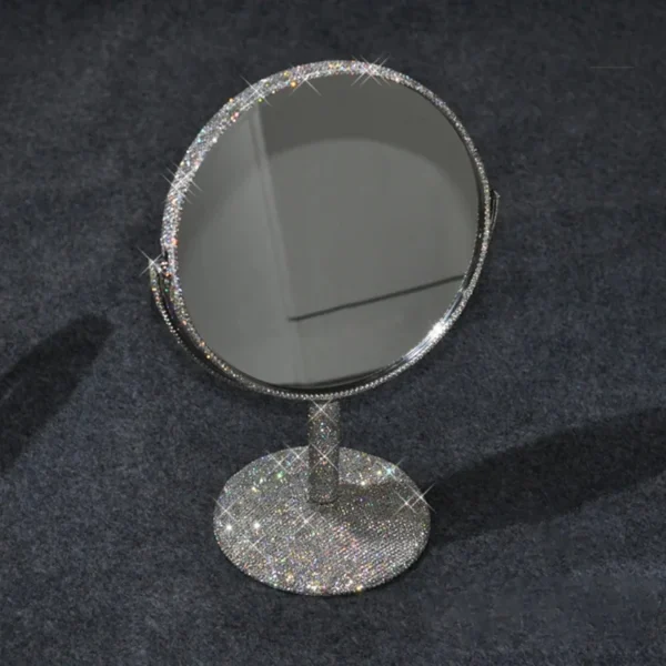 Miroir sur pied avec décoration en strass