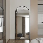 Miroir Sur Pied Noir XXL pour Intérieur Tendance