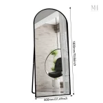 Grand Miroir Noir au Design Contemporain