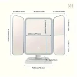 Miroir de beauté avec éclairage et angles ajustables