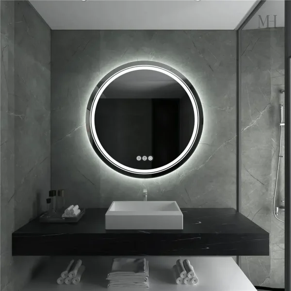 Miroir LED pour Salle de Bain avec Design Élégant