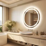 Miroir Rond Antibuée 80 cm pour Usage Quotidien