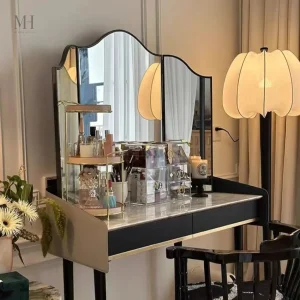 Miroir Triptyque GATSBY Noir Mat