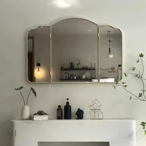 Miroir Triptyque Doré RÉGENCE 90x60 cm