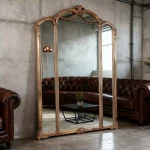 Miroir Trumeau Doré Triple Arche 110 x 180 cm