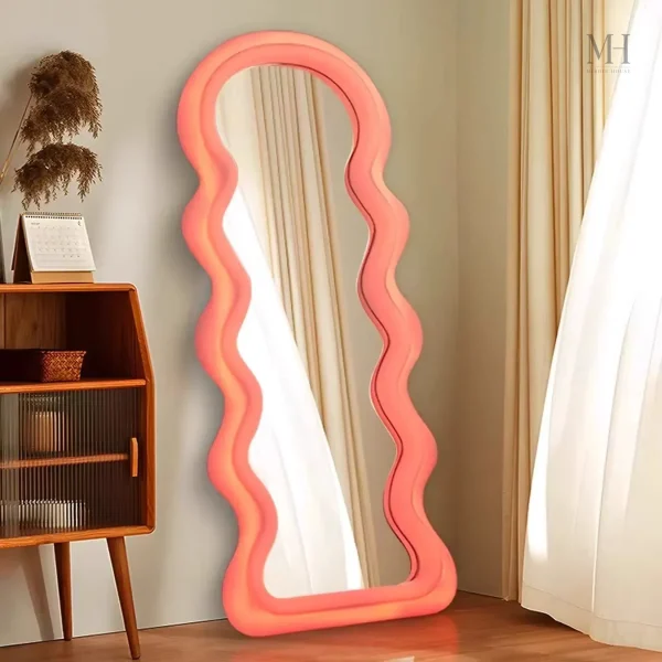 Miroir décoratif LED 172 cm avec effet iridescent