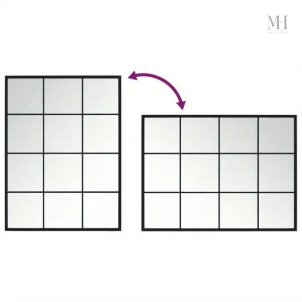 Miroir avec cadre verrière, look épuré