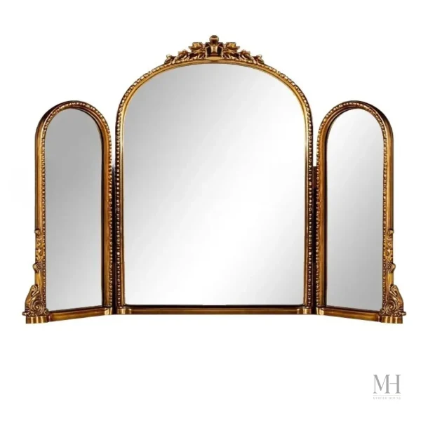 Accessoire coiffeuse chic avec miroir triptyque