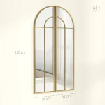 Miroir doré 50s, décoration intérieure rétro
