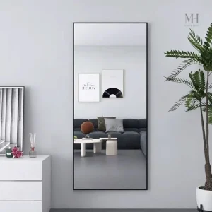 Grand miroir décoratif à poser au sol