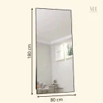 Miroir grand format à installer facilement