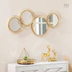 Miroir Rond Doré 107 cm - Ensemble de 4 Miroirs