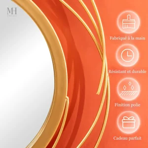 Ensemble de 4 Miroirs Ronds Dorés pour un style raffiné