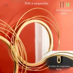 Miroirs Ronds Dorés - Parfait pour embellir vos murs