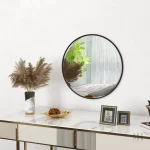 Miroir Rond Noir Aluminium Ø61 cm