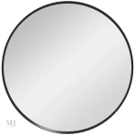 Miroir Polyvalent Rond en Aluminium Noir