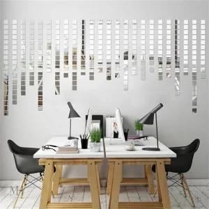 Carreaux en verre argent pour décoration moderne