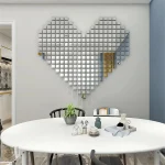 Miroir design avec finition en mosaïque élégante