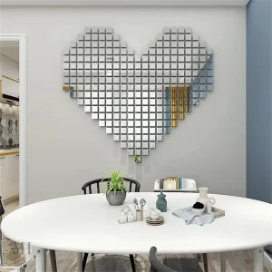 Miroir design avec finition en mosaïque élégante