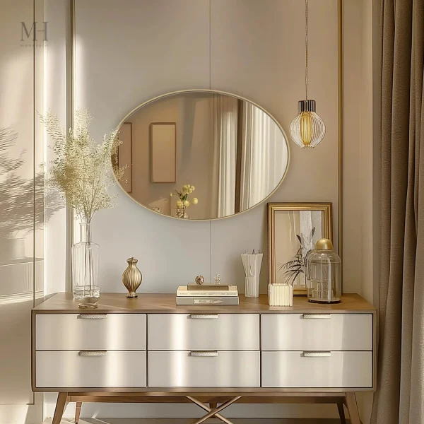 Miroir salle de bain ovale, raffinement et praticité