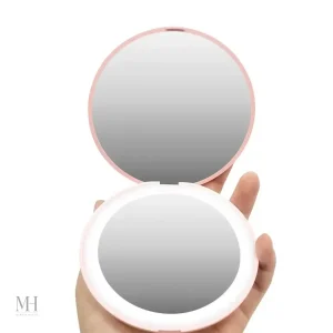 Miroir grossissant avec éclairage LED pour retouches