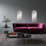 Accessoire décoratif en miroir doré format pratique