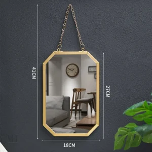 Miroir rectangulaire doré, style intemporel