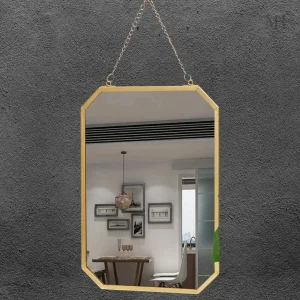 Miroir doré pratique pour décoration intérieure