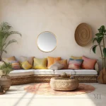 Petit Miroir Rond Doré 20 cm – Finition Brillante