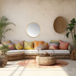Petit Miroir Rond Doré 20 cm – Finition Brillante
