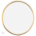 Miroir Rond Doré – Accessoire de Décoration Chic