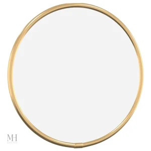 Miroir Rond Doré – Accessoire de Décoration Chic
