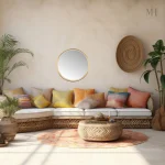 Miroir Rond en Doré – Design Minimaliste et Élégant