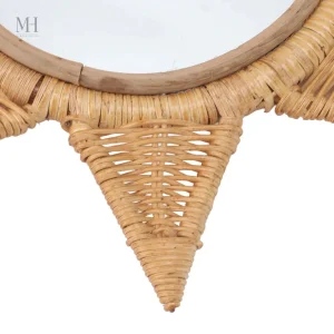 Miroir rotin pas cher au design chaleureux