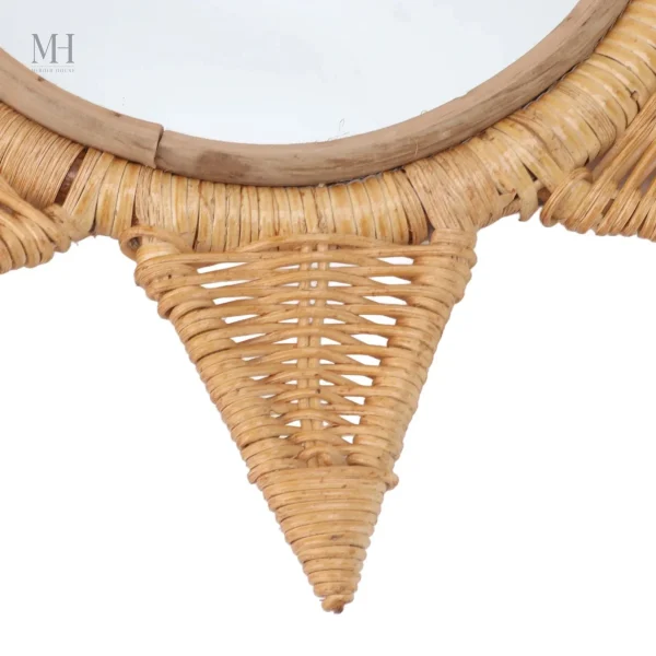 Miroir rotin pas cher au design chaleureux