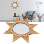 Miroir rond en rotin pour une touche bohème