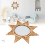 Miroir en rotin pas cher, idéal pour le home déco