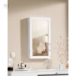 Petite armoire à bijoux avec miroir, élégance compacte