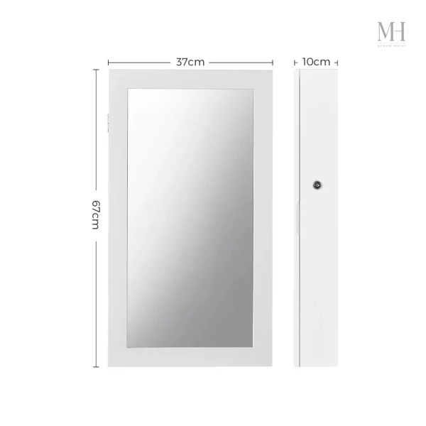 Miroir élégant pour petite armoire à bijoux