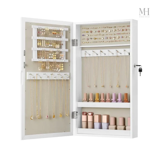 Armoire à bijoux sécurisée avec miroir