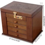 Armoire à bijoux en bois au style rustique