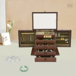 Armoire à bijoux avec miroir, design élégant
