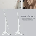 Miroir sur Pied avec Cadre Blanc