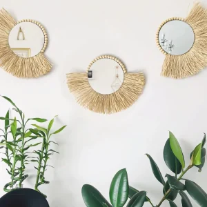 Miroir rotin tendance, style naturel et ambiance détendue