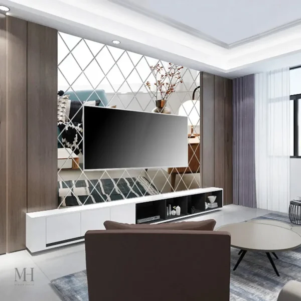 Miroir design en forme de losange pour décoration moderne
